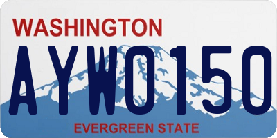 WA license plate AYW0150