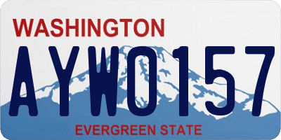 WA license plate AYW0157