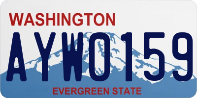 WA license plate AYW0159