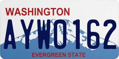 WA license plate AYW0162
