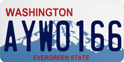 WA license plate AYW0166