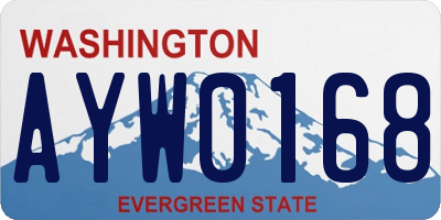 WA license plate AYW0168