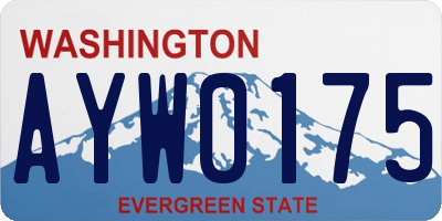 WA license plate AYW0175