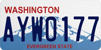 WA license plate AYW0177