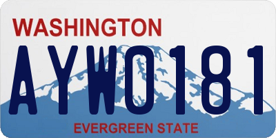 WA license plate AYW0181