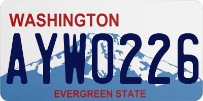 WA license plate AYW0226