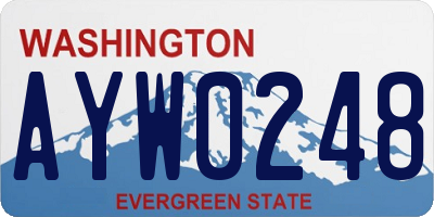 WA license plate AYW0248