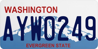 WA license plate AYW0249