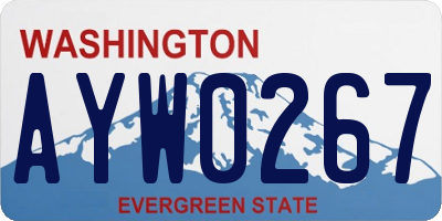 WA license plate AYW0267