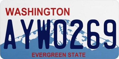 WA license plate AYW0269