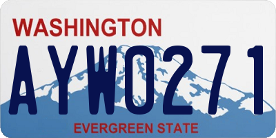 WA license plate AYW0271