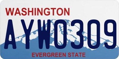 WA license plate AYW0309