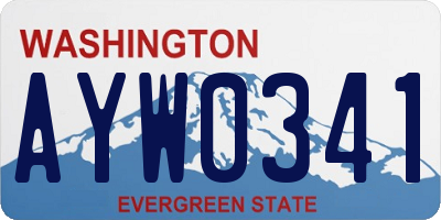 WA license plate AYW0341