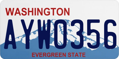 WA license plate AYW0356