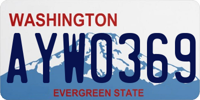 WA license plate AYW0369
