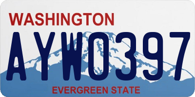 WA license plate AYW0397