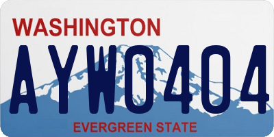 WA license plate AYW0404
