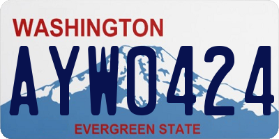 WA license plate AYW0424