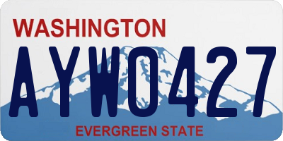 WA license plate AYW0427
