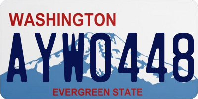 WA license plate AYW0448