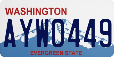 WA license plate AYW0449