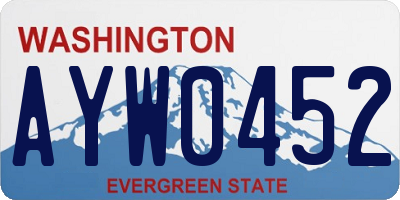 WA license plate AYW0452