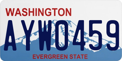 WA license plate AYW0459