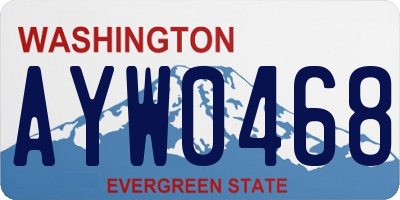WA license plate AYW0468