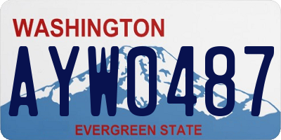 WA license plate AYW0487