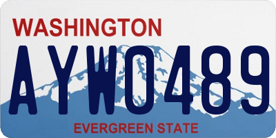 WA license plate AYW0489