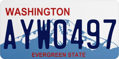 WA license plate AYW0497