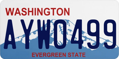 WA license plate AYW0499