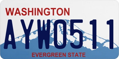 WA license plate AYW0511
