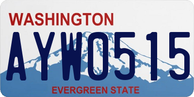 WA license plate AYW0515