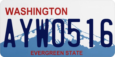 WA license plate AYW0516