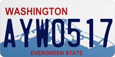 WA license plate AYW0517