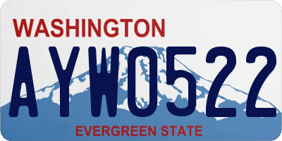WA license plate AYW0522