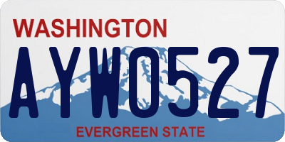 WA license plate AYW0527