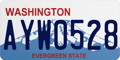 WA license plate AYW0528