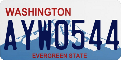 WA license plate AYW0544