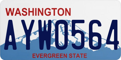 WA license plate AYW0564