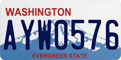 WA license plate AYW0576