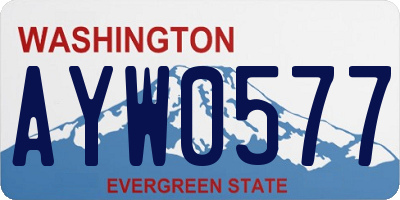 WA license plate AYW0577