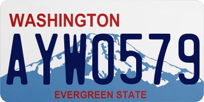 WA license plate AYW0579