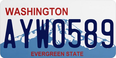 WA license plate AYW0589
