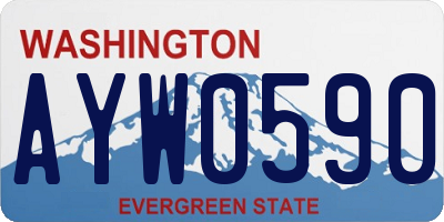 WA license plate AYW0590