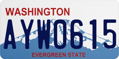 WA license plate AYW0615
