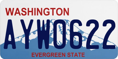 WA license plate AYW0622