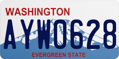 WA license plate AYW0628