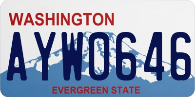 WA license plate AYW0646